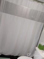 img 1 attached to Navy Blue Shower Curtain With White Mesh Window - Waterproof, Hotel Quality Waffle Fabric, 72 X 72 Inch review by Raj Mazzabufi