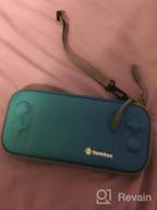 img 1 attached to Protective Switch Lite Case By Tomtoc - Slim Carrying Sleeve With Game Cartridge Storage, Original Patent And Military-Grade Protection For Nintendo Switch Lite In Turquoise review by Erik Haynes