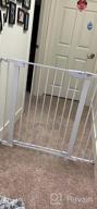 img 1 attached to Cumbor 36" Extra Tall Baby Gate For Dogs And Kids With Wide 2-Way Door, 29.7"- 46" Width, And Auto Close Personal Safety For Babies And Pets, Fits Doorways, Stairs, And Entryways, White review by Derrick Wilson