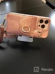 img 5 attached to Чехол для телефона через плечо с блокировкой RFID для IPhone 14 Pro Max - кошелек с держателем для карт, ремешок через плечо для женщин, защитный чехол из искусственной кожи с чехлом Airpods Pro