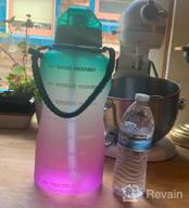 картинка 1 прикреплена к отзыву Fidus 128oz Motivational Water Bottle with Paracord Handle & Removable Straw - BPA Free Leakproof Water Jug with Time Marker to Ensure Sufficient Hydration Throughout the Day от Jonathan Robertson