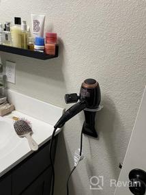 img 5 attached to Wall Mount Hair Dryer Holder: SinLoon Aluminum Anti-Rust Handing Rack Organizer With Plug Stand.