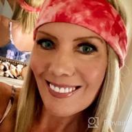 img 1 attached to 🌈 Huachi Tie Dye Headbands for Women - Yoga, Workout, Exercise Bandeau Headband with Sweat-Wicking Hair Bands review by Dan Buycks