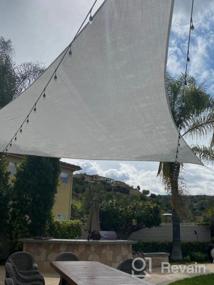 img 6 attached to 24' X 24' X 24' Beige Triangle Sun Shade Sail Canopy Awning - Heavy Duty 260 GSM - 5 Years Warranty (Customizable)