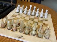 img 1 attached to White & Green Onyx 15" Staunton/Ambassador Chess Set - Handmade Marble Weighted Board Game For Adults review by Juan Harrington