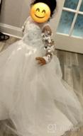 img 1 attached to Abaowedding Kids Trailing Gowns with Lace Embroidery and Sheer Long Sleeves review by Sean Franklin
