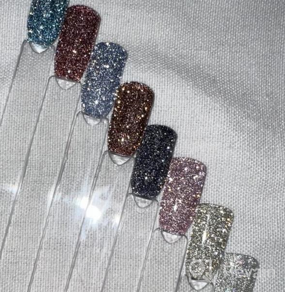 img 1 attached to MIZHSE 8-Color Reflective Glitter Gel Nail Polish Set - Diamond UV LED Soak Off Home Manicure Salon 10Ml review by James Lapa