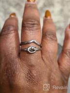 картинка 1 прикреплена к отзыву Adramata Engagement Wave Ring Set: Stylish 3-Piece Stainless Steel Thumb Rings For Women от Chad Michels