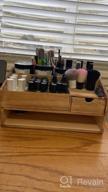img 1 attached to Wood Desk Drawer Organizers With File Organizer Pen Holder Perfect Office Decor Combo For Desk Organization, Office Desks, Home Can Arrange Calculators, Scissors, Pens, Note Papers, Etc. (Baked Color) review by Michael Jackson