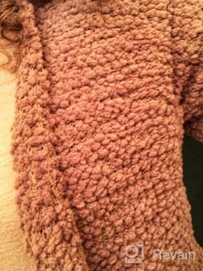 img 1 attached to Stay Warm In Style With TECREW Women'S Fuzzy Popcorn Cardigan Sweater review by Jeff Pettis