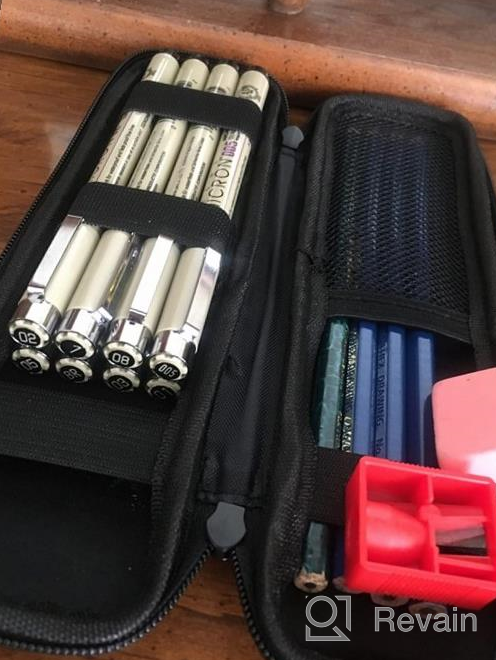 img 1 attached to Secure And Stylish: KUUQA EVA Hard Shell Pencil Case For Fountain And Touch Pens review by John Wei