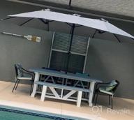 img 1 attached to Enjoy Ultimate Shade With SUPERJARE 14 Ft Outdoor Patio Umbrella - Extra Large, Dual-Sided Design With Easy Crank Mechanism - Gray review by Roger Gibbs