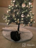 img 1 attached to 60 Inch White Faux Fur Christmas Tree Skirt - Perfect For Merry Christmas Decorations! review by Mike Wachtel