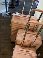 img 1 attached to Travel In Style With Coolife Sakura Pink 3-Piece Expandable Luggage Set - TSA Lock, ABS+PC Spinner Suitcases (20In, 24In, 28In) review by Sejal Beasley