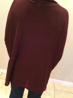 img 1 attached to Caracilia Women'S Turtle Cowl Neck Sweater - Oversized Loose Fit High Low Tunic Top review by Amanda Love