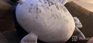 img 1 attached to Large Gray Rainlin Chubby Blob Seal Plush Toy - Cute Ocean Animal Stuffed With Soft Cotton (23.6 Inches) review by Josh Cox