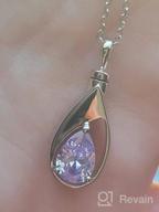 img 1 attached to Celebrate Life With A 925 Sterling Silver CZ Teardrop Ashes Keepsake Pendant Necklace - Perfect Memorial Gift review by Steve Beaumont