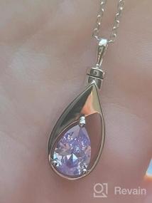 img 5 attached to Celebrate Life With A 925 Sterling Silver CZ Teardrop Ashes Keepsake Pendant Necklace - Perfect Memorial Gift