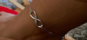 img 7 attached to 🎁 Серебряные браслеты с бесконечностью на щиколотку для женщин - Nieboa S925, классический дизайн украшения, идеальный подарок для мамы, жены, девушки.
