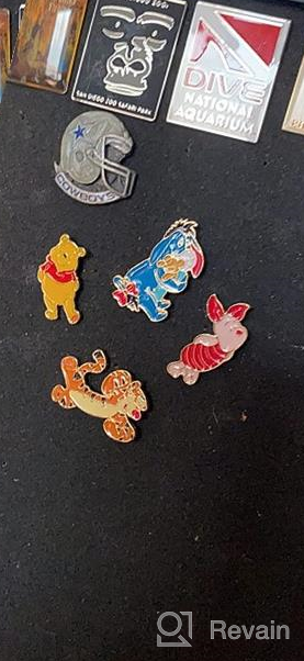 img 1 attached to 🐯 4pcs Winnie The Pooh Enamel Lapel Pins - Eeyore Tigger Character Gifts for Kids Girls, Cartoon Jewelry review by Dorothy Collazos