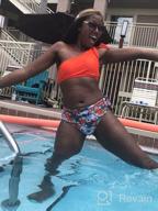 img 1 attached to Bonim Lace V Neck Two Piece Swimdress With Bikini Bottom Swim Skirt Tankini Bathing Suits Black Large review by Mia Parks