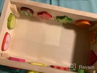 картинка 1 прикреплена к отзыву Gift Toy For Baby Boys Girls 1-3 Years Old: SKYFIELD Montessori Wooden Garden Color Shape Fruit Sorting Orchard Cart Farm Game - Develop Fine Motor Skills! от Shrikant Ojo