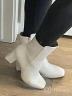 img 1 attached to IDIFU Ada Fashionable Ankle Boots With Square Toe And Half Size Larger Fit review by Kenny Kowalewski