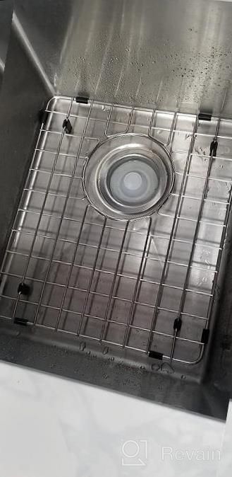 img 1 attached to Protect Your Kitchen Sink With 15"X13" Stainless Steel Grates - Set Of 2 - Sink Bottom Grid And Rack review by Jay Jeong