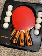 img 1 attached to 4-Player Pro Table Tennis Racket Set With Portable Cover Case - Premium Paddle Bundle Kit For Indoor/Outdoor Game Balls - Good Spin & Professional Accessories Racquets Bat. review by Tony Cole