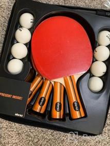 img 5 attached to 4-Player Pro Table Tennis Racket Set With Portable Cover Case - Premium Paddle Bundle Kit For Indoor/Outdoor Game Balls - Good Spin & Professional Accessories Racquets Bat.