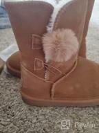 img 1 attached to 🐑 DREAM PAIRS Boys' Sheepskin Winter Shoes in Black review by Jason Maciel