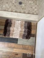 img 1 attached to Soft And Absorbent Microfiber Luxury Bathroom Rug Mat - Non-Slip Plush Shaggy Bath Carpet For Tub And Shower, Machine Washable - Beige, 16X24 Inches review by Aaron Charlton