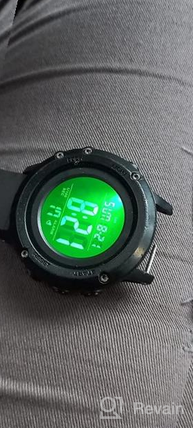 img 1 attached to Men'S Digital Sports Watch: Large Face, Waterproof Wrist Watches With Stopwatch Alarm & LED Back Light review by Andre Young