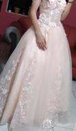 img 1 attached to Elegant Off-Shoulder Prom Dress With Lace Appliques: A Perfect Quinceanera Or Formal Evening Gown review by Jared Surabhi