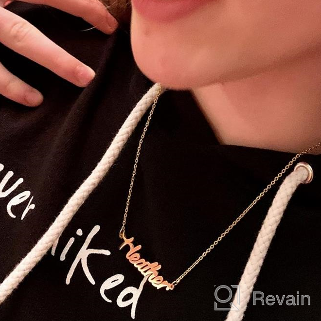 img 1 attached to 💍 Custom Initial Pendant and Name Necklaces: Personalized Jewelry for Women and Girls by HUAN XUN review by Jason Flores