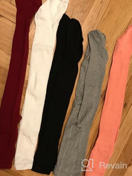 img 1 attached to 5-Pack Cable Knit Cotton Tights for Baby and Toddler Girls - Soft Leggings Stocking Pants for Children review by Shelly Day