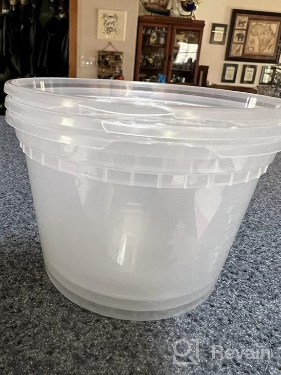 img 1 attached to 40 Pack Of Durable 8 Oz. Deli Containers With Lids - Perfect For Food Storage And Slime Making review by Casey Tatum