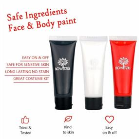 img 2 attached to Christmas Kit: Water-Based Face & Body Paint Cream Makeup For Santa Claus, Hulk And More!