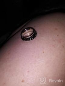 img 5 attached to 8-миллиметровое кольцо для свадьбы байкера со спиновой вставкой на цепочке из нержавеющей стали - прочное и стильное