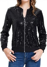 img 1 attached to Sparkle And Shine In KANCY KOLE Women'S Sequin Jacket - S-2XL!