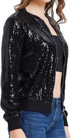 img 3 attached to Sparkle And Shine In KANCY KOLE Women'S Sequin Jacket - S-2XL!