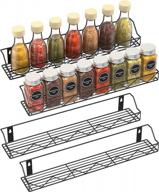 efficiently organize your spices with bextsrack's 4-pack wall mounted spice rack organizer for cabinets, pantries and more in sleek black design logo