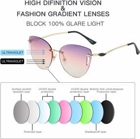 img 3 attached to Vintage Oversized Sunglasses With Metal Frame, UV400 Protection For Men And Women - Ideal For Trendy Driving Style | LIFOOST