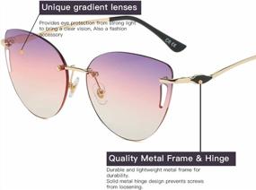 img 1 attached to Vintage Oversized Sunglasses With Metal Frame, UV400 Protection For Men And Women - Ideal For Trendy Driving Style | LIFOOST