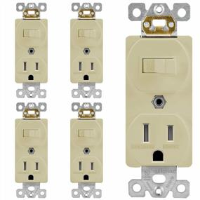 img 4 attached to Upgrade Your Home With ENERLITES' Combination Single Pole Switch And Tamper-Resistant Receptacle In Ivory - UL Listed And Residential Grade (5 Pack)
