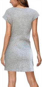 img 3 attached to Women'S Cotton T Shirt Dress - LaSuiveur Casual Bodycon Tie Waist Cap Sleeve