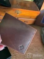 img 1 attached to Kolossus Wallet For Men, Full Grain Leather, Minimalist Slim, RFID Blocking, Billfold With 6 Card Slots (Brown) review by Patrick Clifton