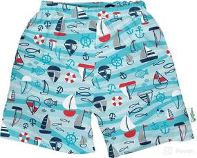 img 4 attached to 🩲 Green Sprouts Boys' Swim Trunks with Integrated Reusable Swim Diaper