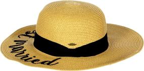 img 2 attached to Summer Hats For Women: Embroidered Floppy Wide Brim Paper Straw Sun Hats - Foldable And Stylish