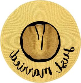 img 1 attached to Summer Hats For Women: Embroidered Floppy Wide Brim Paper Straw Sun Hats - Foldable And Stylish